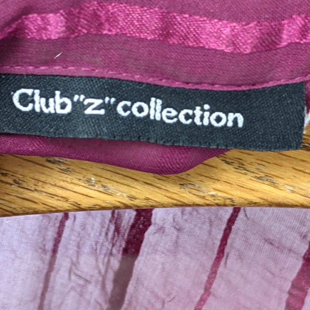 Club "Z" Collection Purple Sheer Blouse - Picture 7 of 8